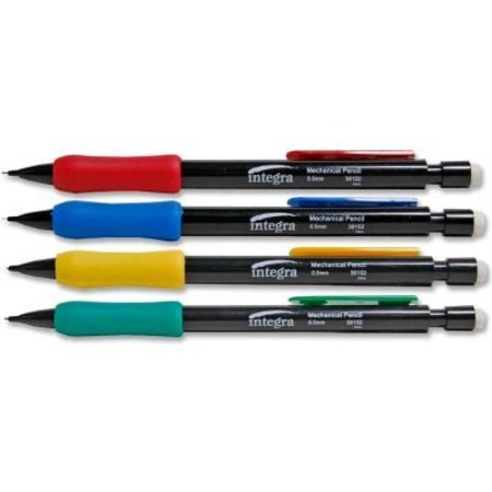 INTEGRA Integra„¢ Grip Mechanical Pencil, Refillable, 0.5mm, Assorted Barrel, Dozen 36152